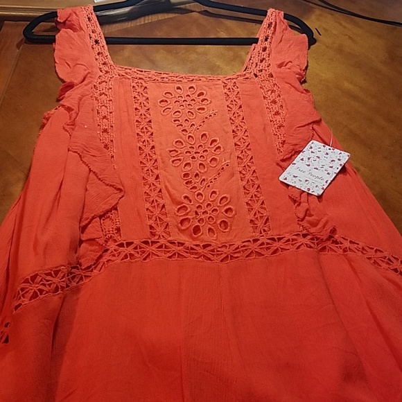 Free People Priscilla Ruffled Crochet-Trim Dress - Picture 3 of 5